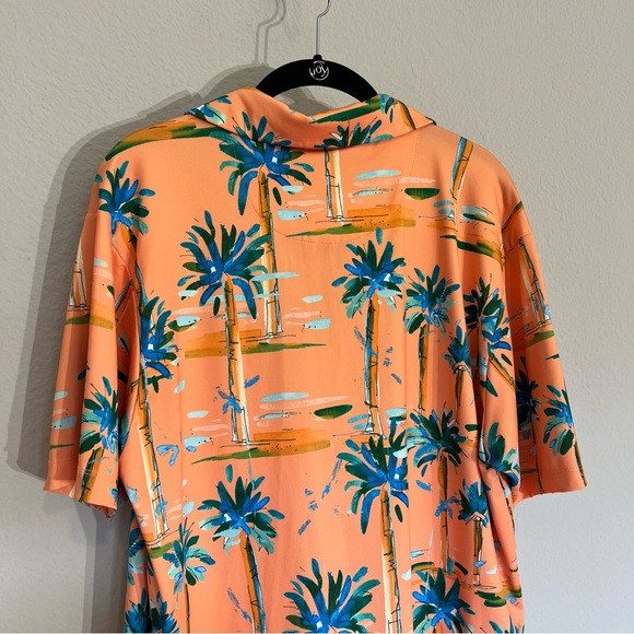 Bad Birdie Hotel California golf polo palm trees orange blue size large - Picture 10 of 12